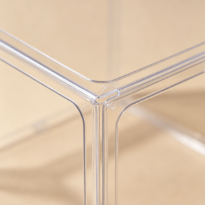 Rounded Edge Transparent Foldable Shoe Box