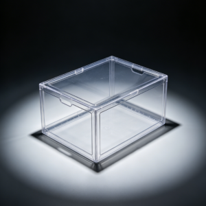 Fully Enclosed Transparent Foldable Shoe Box