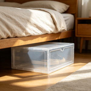Under-Bed Transparent Foldable Shoe Box