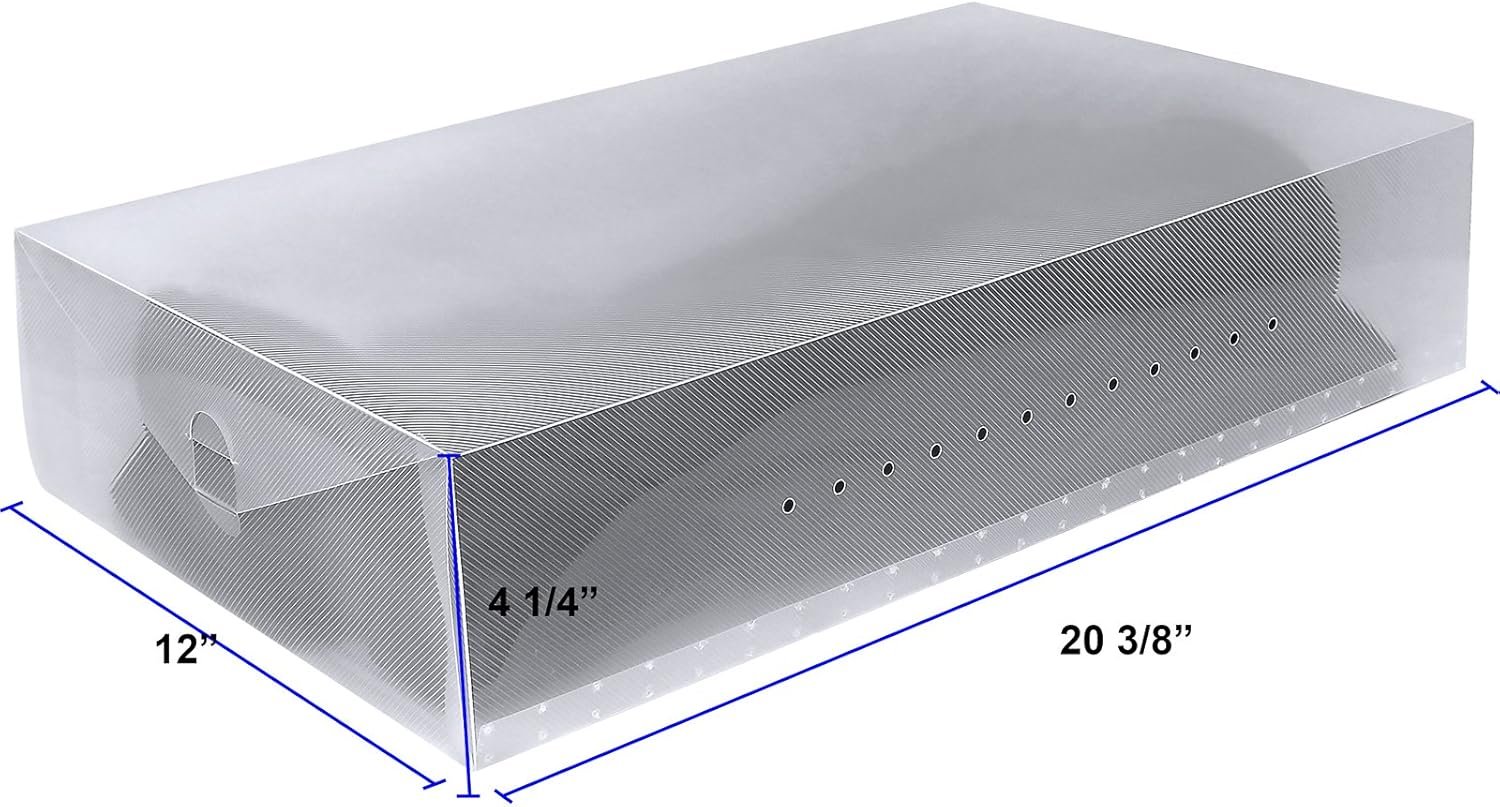 Clear Foldable Shoe Storage Boxes, 5 Pack - Stackable Heavy Duty Plastic Boot Storage Box, Perfect for Apartments, Small Spaces, and College Dorm Rooms, Shoe Box and Boot Organizer - Image 2